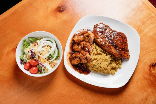 Bourbon Chicken Breast & Shrimp